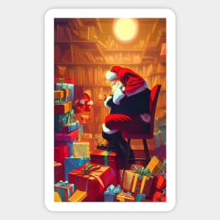 Santa waiting for Christmas Sticker